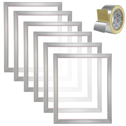 Screen Printing Frames 6-Pack, 16x20 in, 110 Mesh, Aluminum