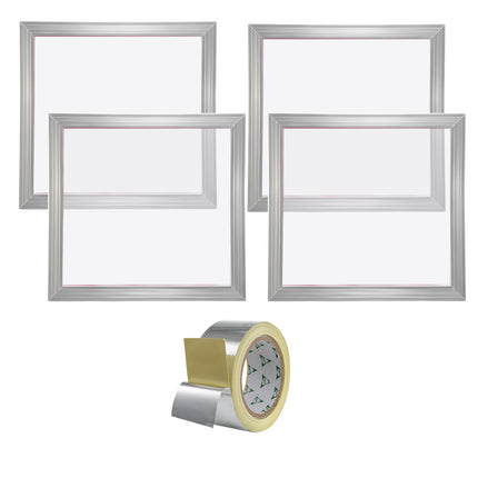 Screen Printing Frames, Aluminum 20x20 in, 110 Mesh, 4-Pack