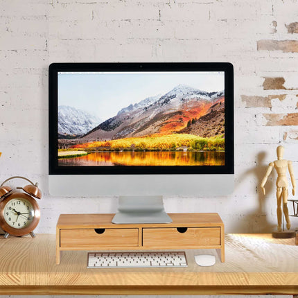 Screen stand and desk storage