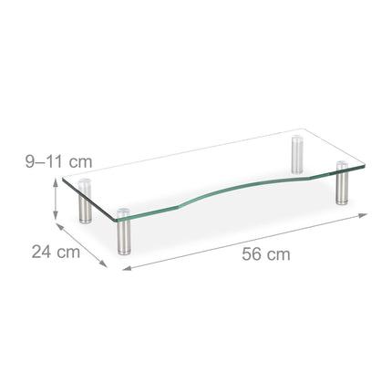 Screen stand in glass