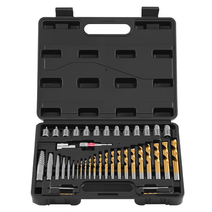 Screw Extractor Set, 41-Piece with Drill Bits and Case