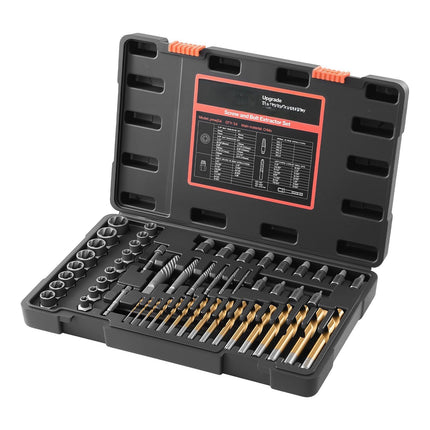 Screw Extractor Set, 54-Piece With Drill Bits, Case