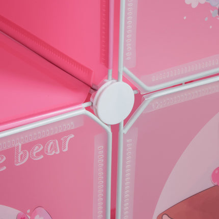 Screw-free children's shelves with clothes rails