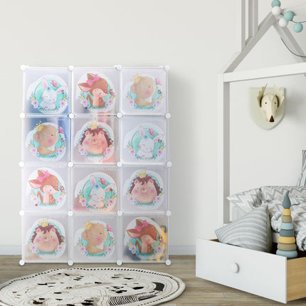 Screw-free children's shelves with clothes rails