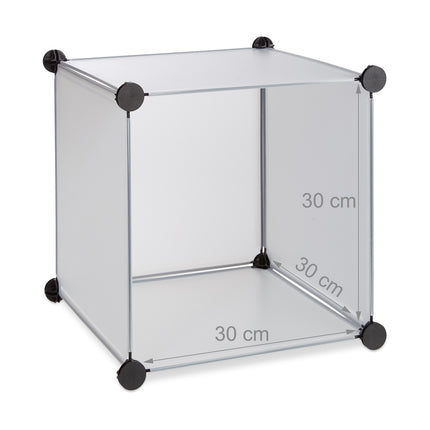 Screwless plastic shelves with 15 compartments