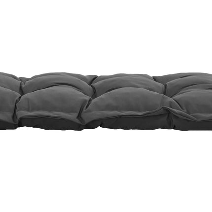 Chair cushion with tie, 100x40cm, washable, dark grey