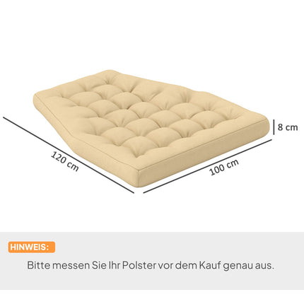 Beige water-repellent chair Seat cushion with backrest