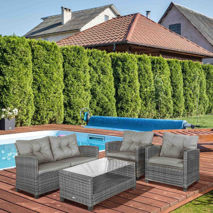 Luxurious gray metal sofa set - complete seating solution