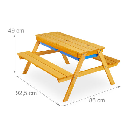Seating group for children Wood with parasol
