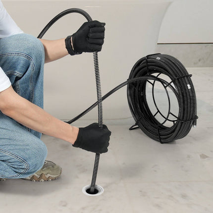 Sectional Drain Cleaning Cable 66 Ft, 5/8 In, 7 Cutters