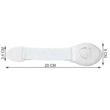 Security - lock for cabinets 10 pcs. White