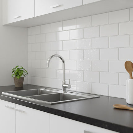 Self-Adhesive 3D Wall Tiles, 30x30 cm, Metro Design