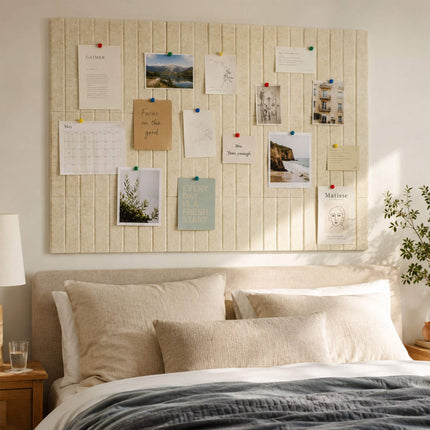 Self-Adhesive Felt Pinboard, Beige, 120 x 90 cm