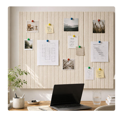 Self-Adhesive Felt Pinboard, Beige, 120 x 90 cm