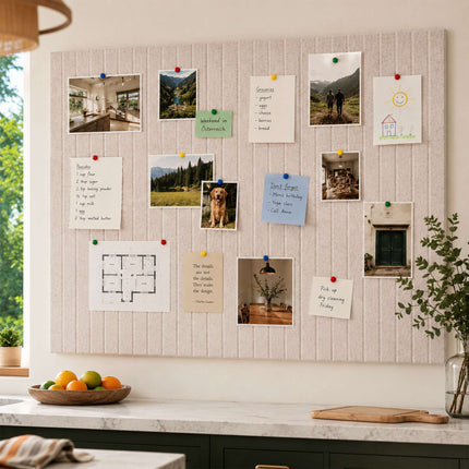 Self-Adhesive Felt Pinboard, Light Gray, 120x90 cm