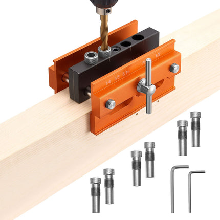 Self-Centering Dowel Jig Kit – Aluminum, 6 Bushings