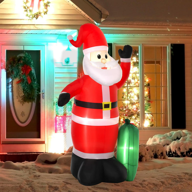Inflatable Santa Claus decoration With LED light, 148x85x240 cm