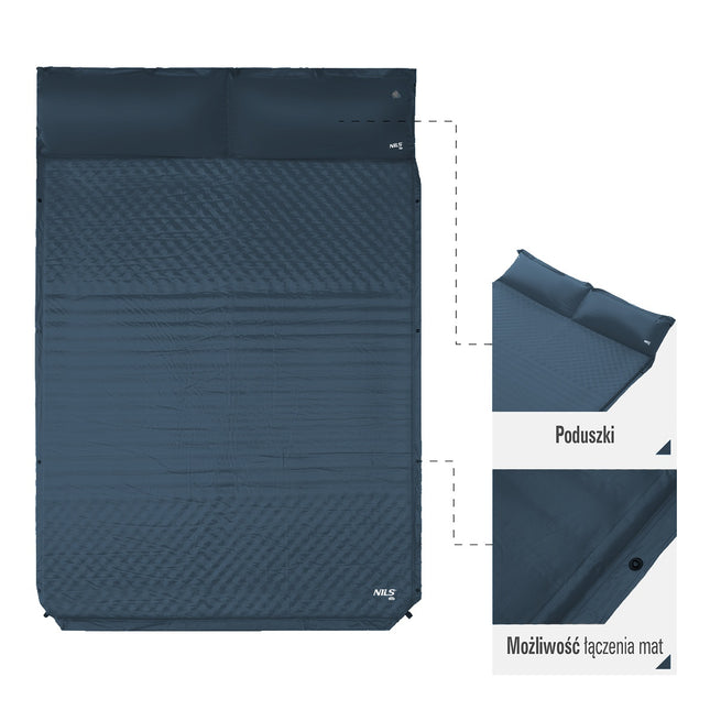 Self-Inflating Double Mat with Cushion, Anthracite