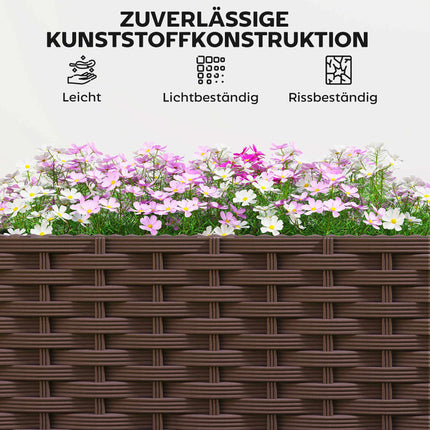 Self-Watering Raised Garden Bed with Wheels, Plastic