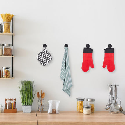 Self-adhesive hooks in sets of 4