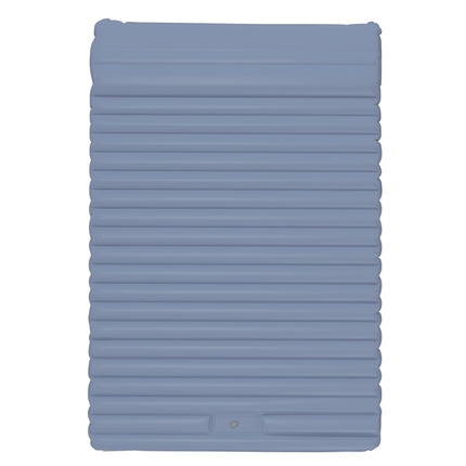 Self-inflating camping sleeping mat for 2, foot pump, blue