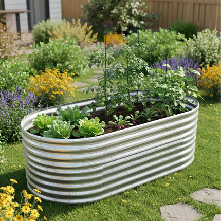 Semi-Circular Galvanized Steel Raised Garden Bed