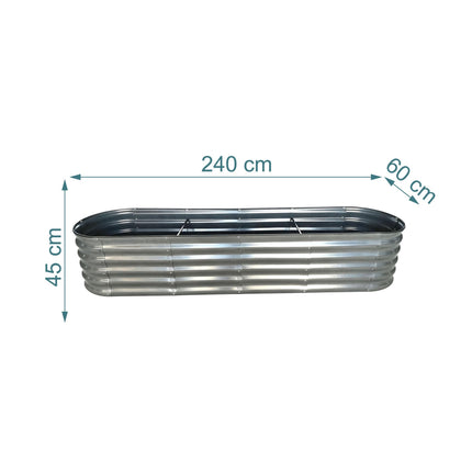 Semi-Circular Metal Planter Box – Raised Garden Bed