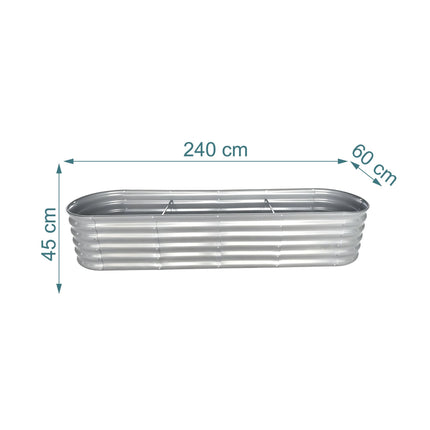 Semi-Circular Metal Planter – Raised Garden Bed