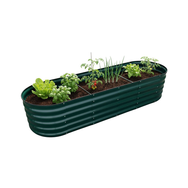 Semi-Circular Metal Planter – Raised Garden Bed