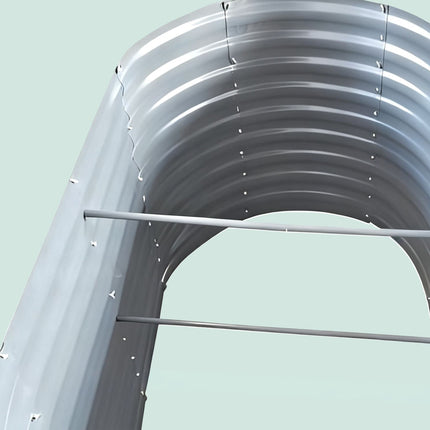 Semi-Circular Metal Raised Garden Bed, Galvanized Steel