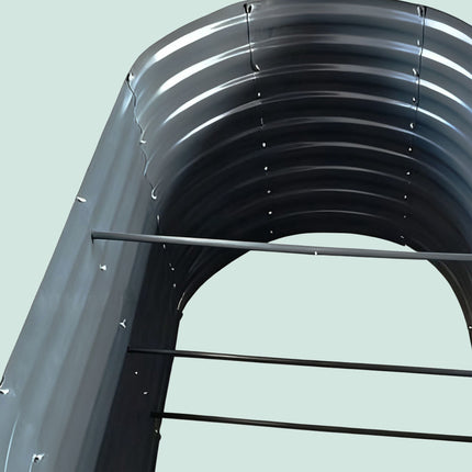 Semicircular Galvanized Metal Raised Garden Bed