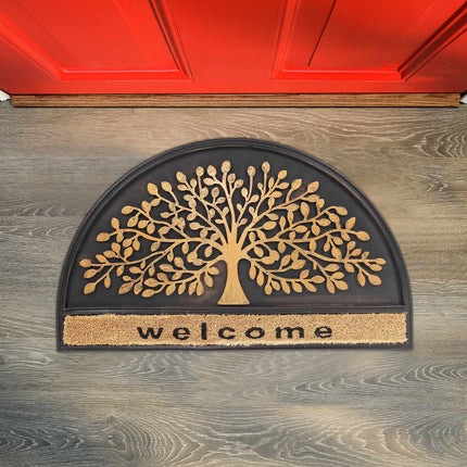 Semi-round doormat Rubber &amp; coconut