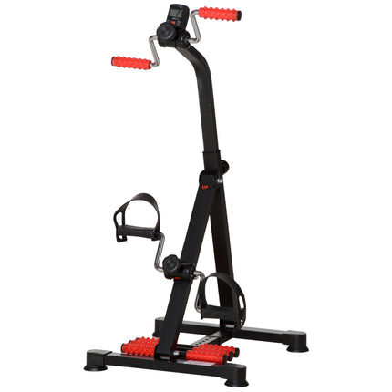 Senior Exercise Bike with LCD Display and Massage Rollers