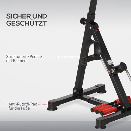 Senior Exercise Bike with LCD Display and Massage Rollers