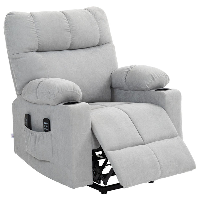 Electric recliner with stand-up assistance, massage & heating