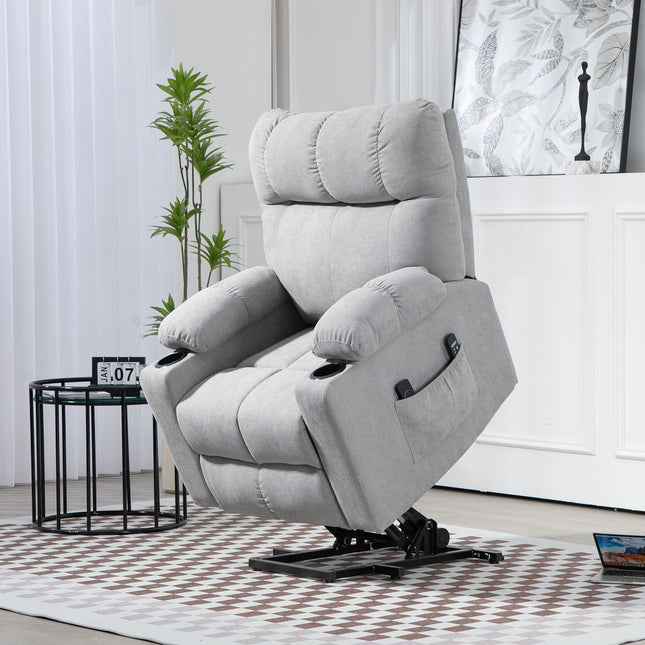 Electric recliner with stand-up assistance, massage & heating