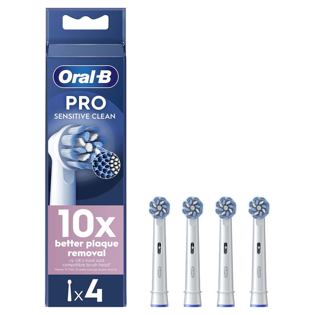 Sensitive Clean & Care Toothbrush Heads, 4-Pack