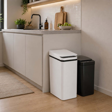 Sensor Kitchen Bins Set, 9L & 15L, Black-White