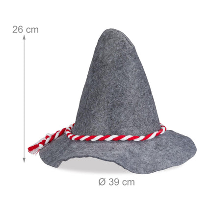 Seppel hat with red and white cord set of 9