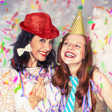 Sequin hats LED set of 2