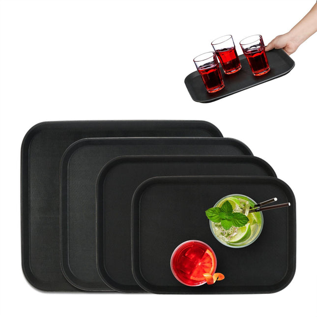 Serving tray set with 4 sizes