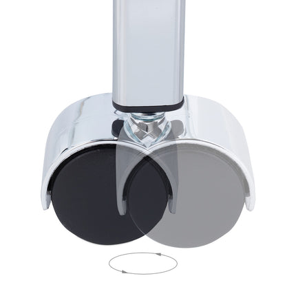 Serving trolley chrome and glass