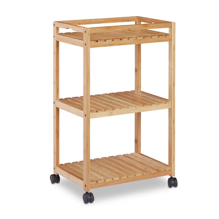 Serving trolley in bamboo