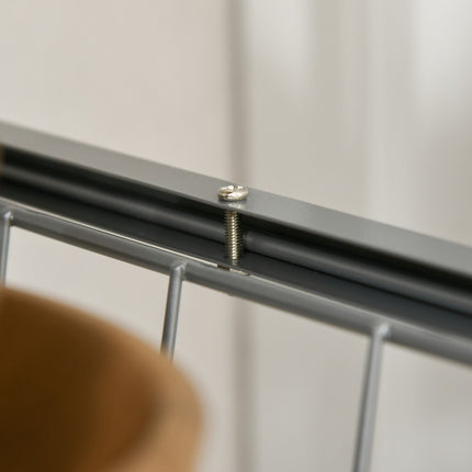 Kitchen trolley with metal baskets, silver, 36.5 x 89 cm