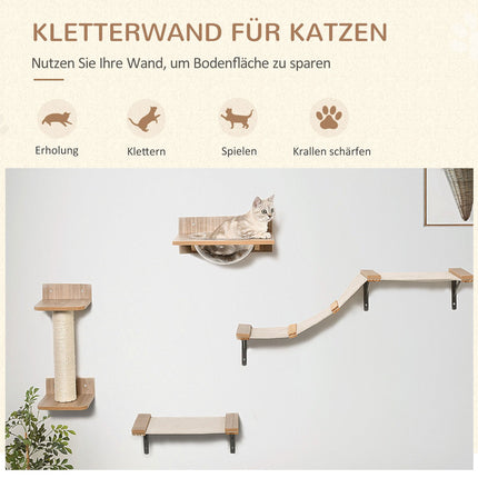 Cat tree with scratching post & hammock, sisal & pine