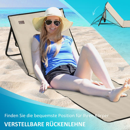 Folding beach chair set, adjustable with carry bags