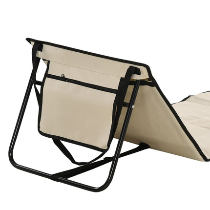Folding beach chair set, adjustable with carry bags