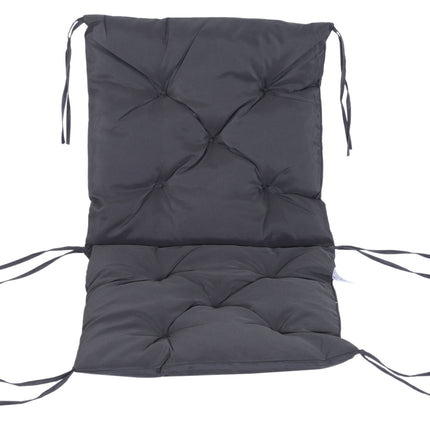 Set of 2 gray seat cushions for garden chair with low back