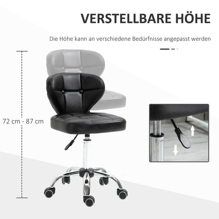 Set of 2 dark gray swivel wheelchairs, adjustable height