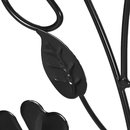 Metal trellis set for climbing plants - Black, 38x98 cm